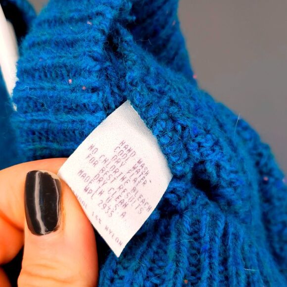 Alps  Turquoise Green Mock Neck Sweater size Med - Picture 4 of 6